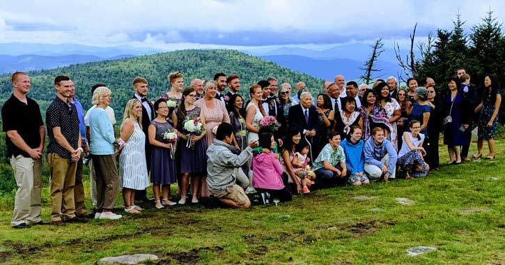 Gore Mountain wedding group picture